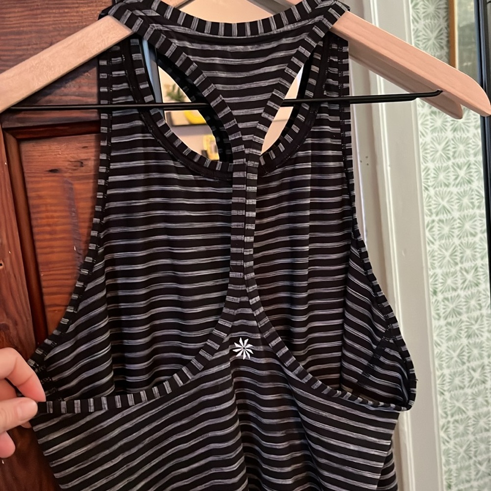 Athleta Racerback Striped Active Tank- Size S - Picture 3 of 3